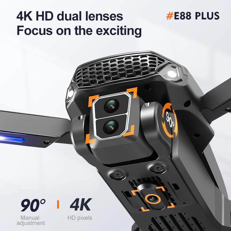New E88 Plus Quadcopter Drone: - Drone Camera Night Vision 评论和价格