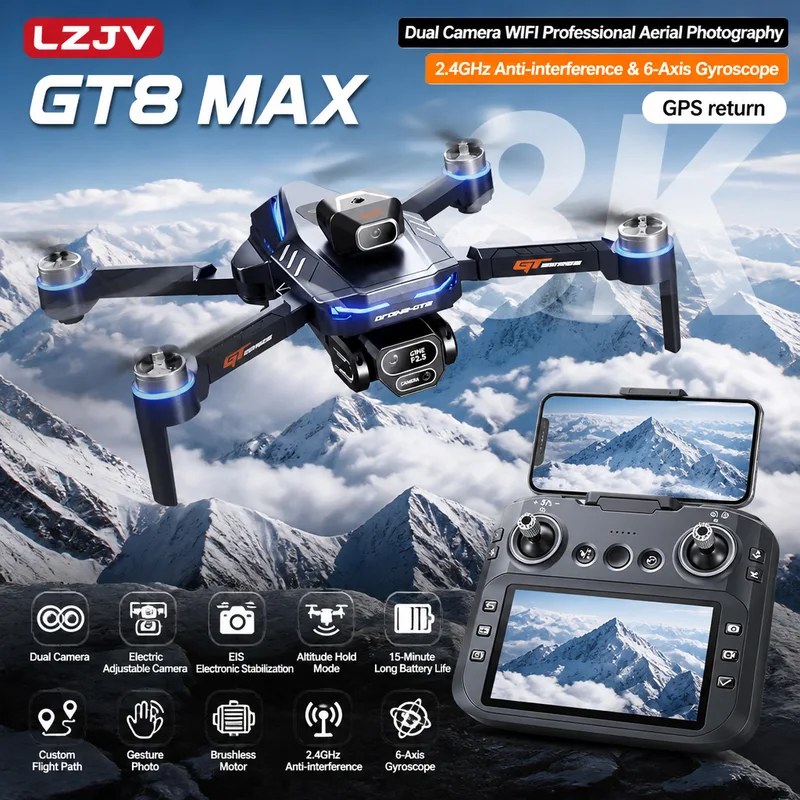 GT8 Max Foldable Drone 8K HD P - Drone Camera Night Vision 评论和价格