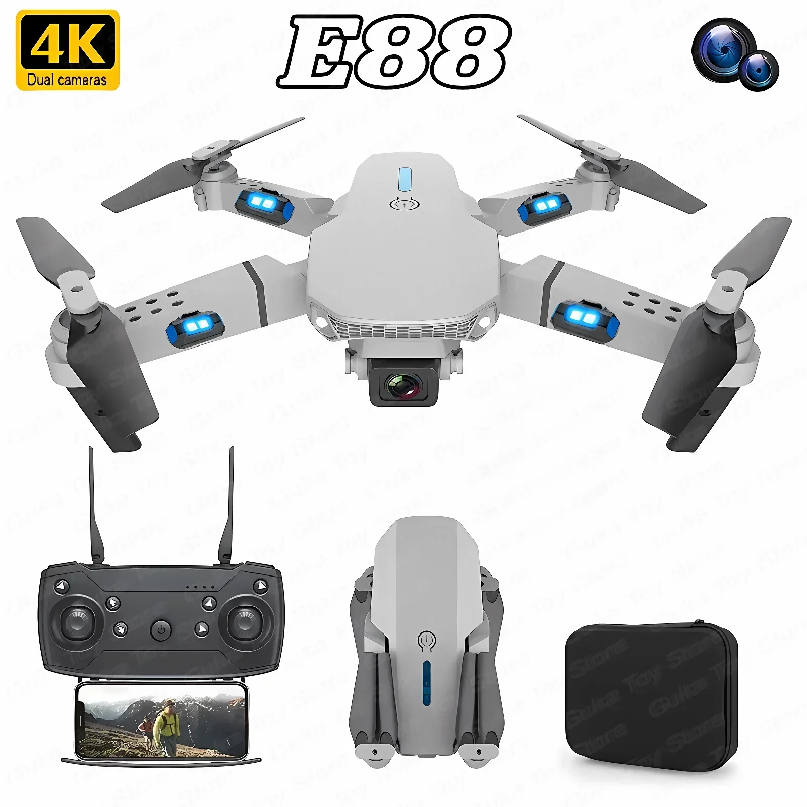 E88 Pro WIFI FPV Drone Wide An - Drone Camera Lens 评论和价格