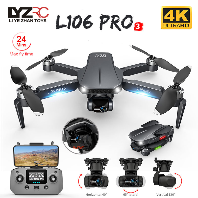 L106 Pro 3 Drone 5G WIFI FPV F - Drone Camera With Gimbal 评论和价格